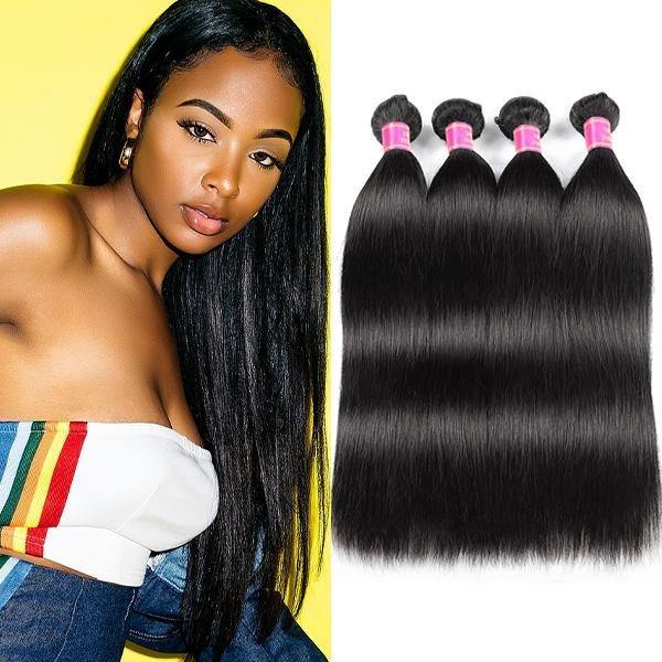 Meetu 10A Peruvian Human Hair Straight Hair 4 Bundles - MeetuHair