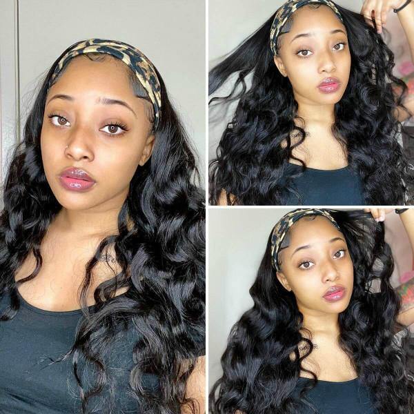 Meetu Body Wave Hair Headband Wig Affordable Natural Hair Half Wigs - MeetuHair