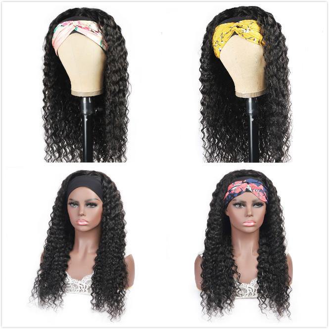 Meetu Deep Wave Hair Headband Wig Affordable Natural Hair Half Wigs - MeetuHair