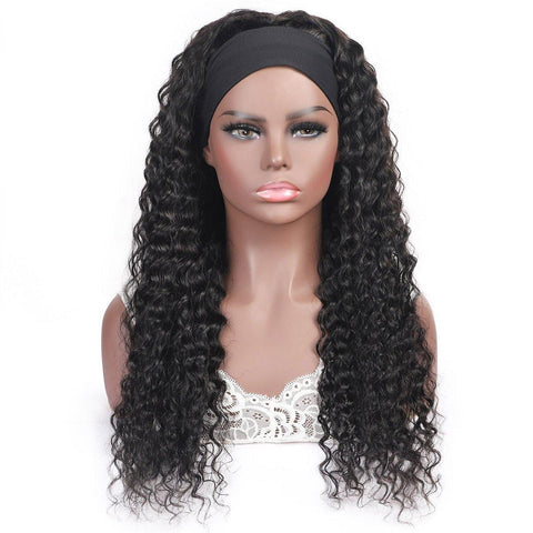 Meetu Deep Wave Hair Headband Wig Affordable Natural Hair Half Wigs - MeetuHair