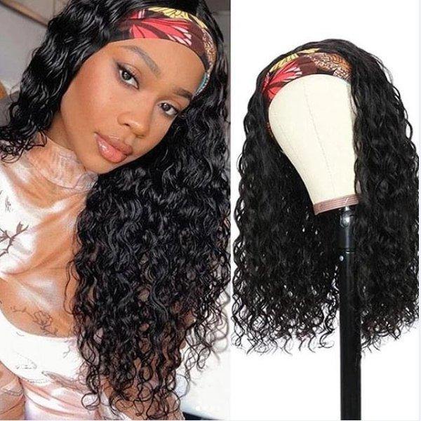 Meetu Deep Wave Hair Headband Wig Affordable Natural Hair Half Wigs - MeetuHair