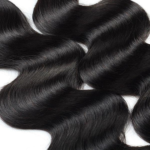 Meetu Hair Peruvian Body Wave Virgin Human Hair Weave 3 Bundles with 13*4 Lace Frontal - MeetuHair