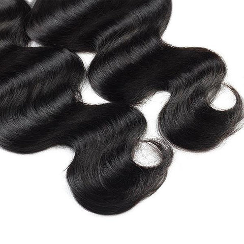 Meetu Hair Peruvian Body Wave Virgin Human Hair Weave 3 Bundles with 13*4 Lace Frontal - MeetuHair