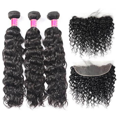Peruvian Water Wave Bundles with Frontal - MeetuHair