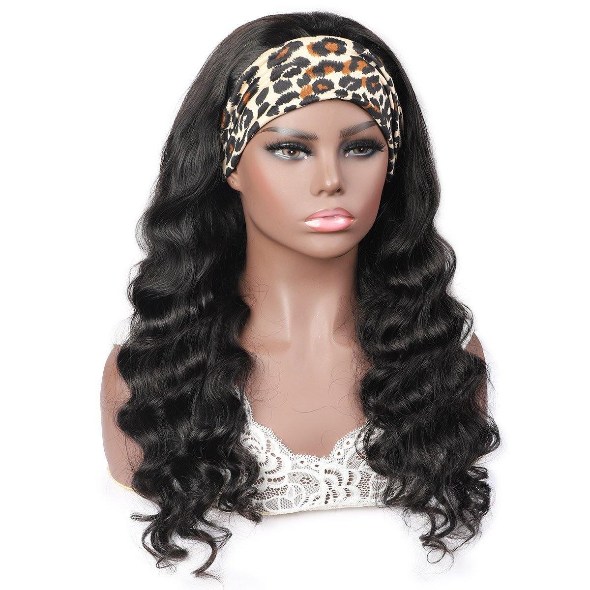 Meetu Loose Wave Hair Headband Wig Affordable Natural Hair Half Wigs - MeetuHair