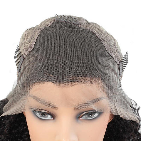 Meetu Short Bob Wig Brazilian Jerry Curly Human Hair Lace Front Wigs, 100% Unprocessed Virgin Human Hair - MeetuHair