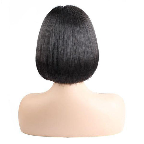 Meetu Short Bob Wigs Straight Human Hair Wigs 100% Virgin Hair T Part Wigs - MeetuHair