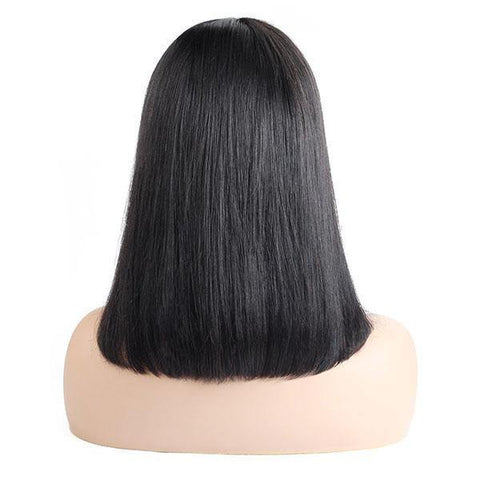 Meetu Short Bob Wigs Straight Human Hair Wigs 100% Virgin Hair T Part Wigs - MeetuHair