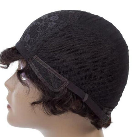 Meetu Short Human Hair Wigs Finger Wave Machine Made Virgin Remy Hair Wig - MeetuHair