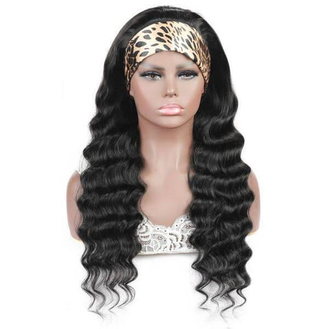 Meetu Loose Deep Wave Hair Headband Wig Affordable Natural Hair Half Wigs - MeetuHair