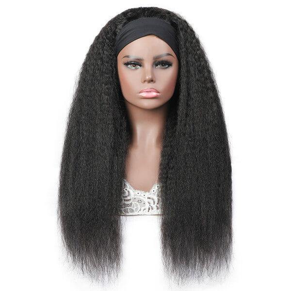 Meetu Yaki/ Kinky Straight Hair Headband Wig Affordable Natural Hair Half Wigs - MeetuHair