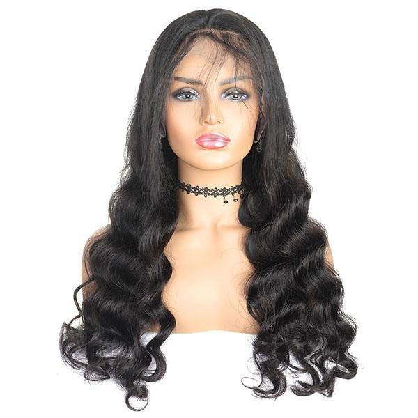 Peruvian Loose Wave 4*4 Lace Front Wig 10A Remy Human Hair Wigs - MeetuHair