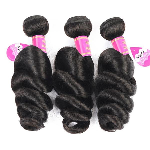 Peruvian Virgin Hair Loose Wave 3 Bundles 10A Remy Hair Bundles - MeetuHair