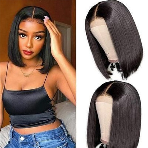 Bob Lace Wig T Part Wig Straight Human Hair Wigs U Part Bob Wigs