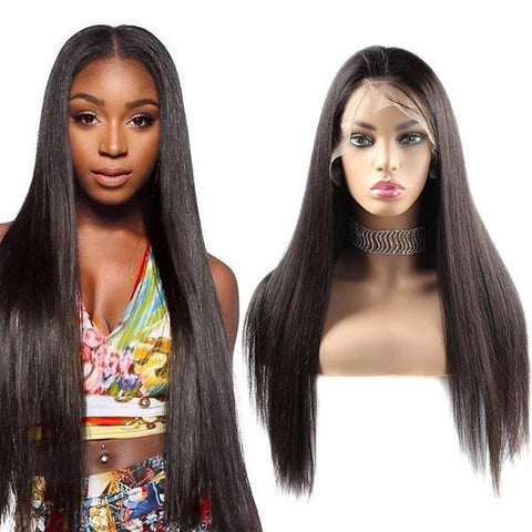 Straight Hair 4*4 Lace Front Wig 10A Brazilian Human Hair Wigs - MeetuHair