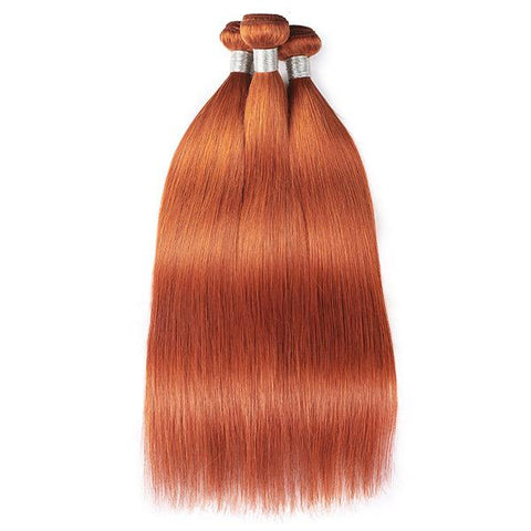 Straight Hair Ginger Hair 3 Bundles Virgin Remy Human Hair Weave - MeetuHair