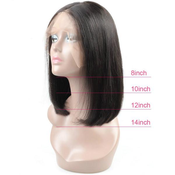 Straight Hair Short Bob 13x4 Lace Front Wig Transparent Lace Human Hair Wigs - MeetuHair
