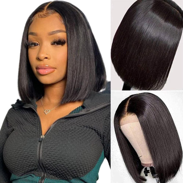 Bob Wigs 13x4 Straight Hair Lace Front Wig 150% Denisty HD Lace Wigs