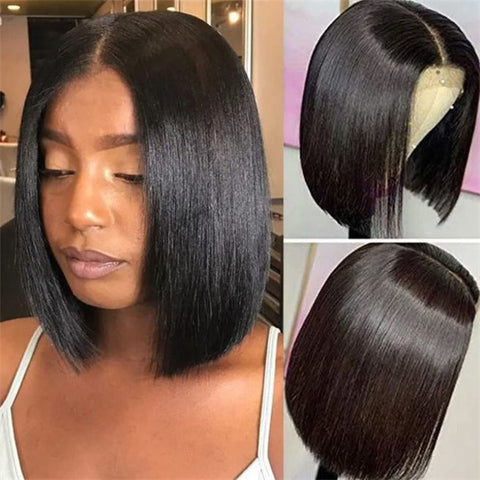Bob Lace Wig T Part Wig Straight Human Hair Wigs U Part Bob Wigs