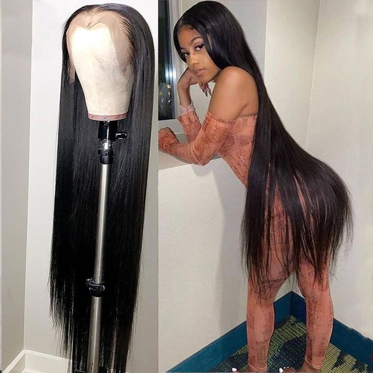 Transparent 360 Lace Front Wigs Straight Human Hair Wig Pre Plucked 360 Lace Wigs
