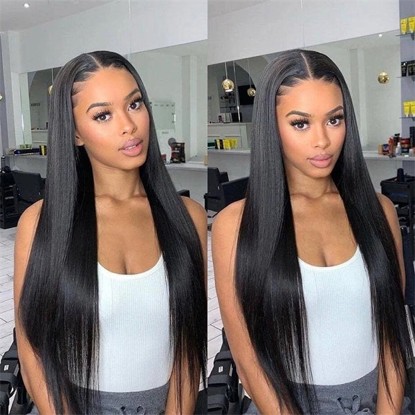 Straight Hair Full Lace Human Hair Wigs Transparent Full Lace Wig Pre Plucked