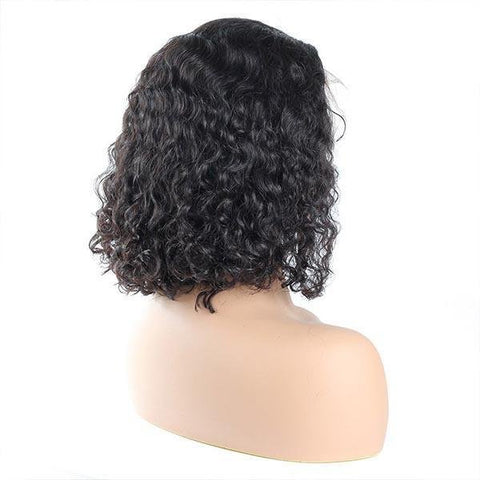 T Part Wig Curly Hair Lace Wigs Human Hair Short Bob Wigs - MeetuHair