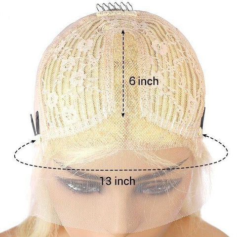 Transparent Lace Wig 613 Blonde Color Body Wave Hair Lace Front Wig T Part Wig - MeetuHair