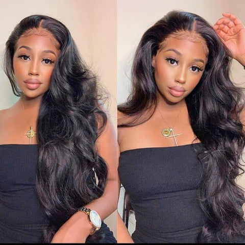 Body Wave Wig 13x4 Lace Front Wigs Pre Plucked Indian Virgin Human Hair Wigs