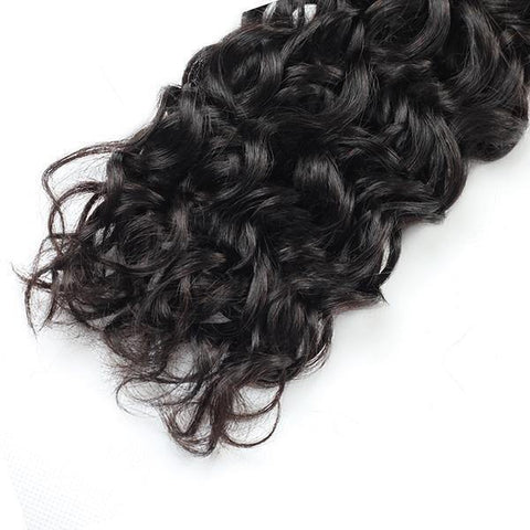 Water Wave Hair 2 Bundles With 4x4 Lace Closure - MeetuHair