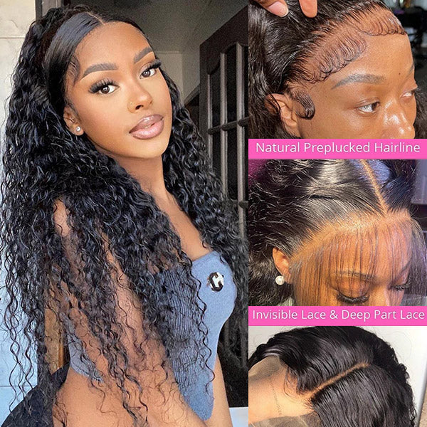 Water Wave 13x4 Lace Front Wigs Wet And Wavy Human Hair HD Lace Wigs