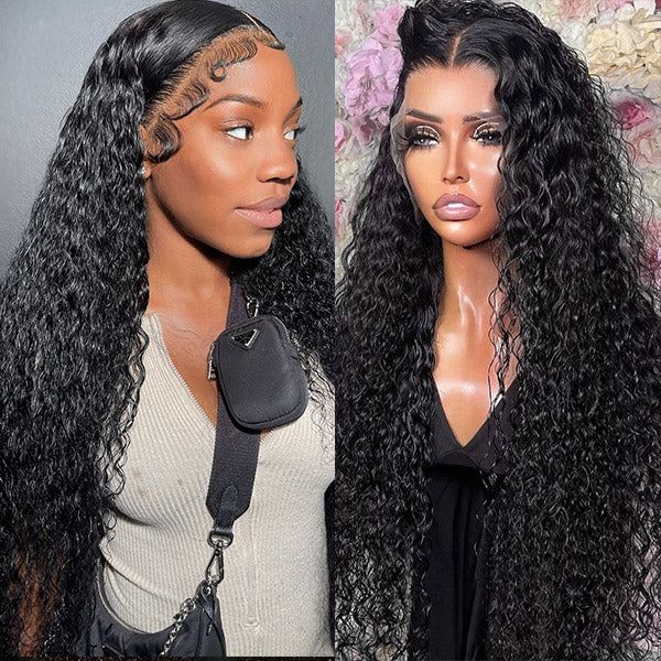 Glueless Lace Front Wigs Water Wave 13x4 Lace Frontal Human Hair Wigs No Glue