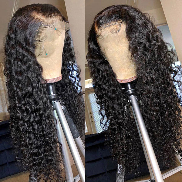 Water Wave Lace Front Wig Transparent Lace Wigs 13x4 Lace Frontal Wig Brazilian Human Hair Wigs