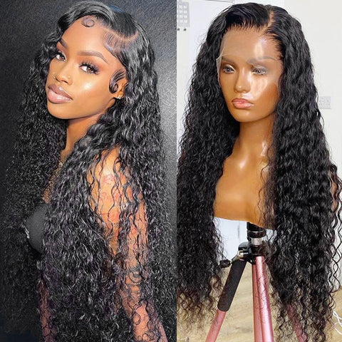 Glueless Lace Front Wigs Water Wave 13x4 Lace Frontal Human Hair Wigs No Glue