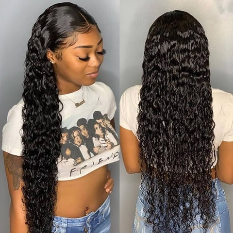 Water Wave Lace Front Wig Transparent Lace Wigs 13x4 Lace Frontal Wig Brazilian Human Hair Wigs