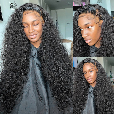 Glueless Lace Front Wigs Water Wave 13x4 Lace Frontal Human Hair Wigs No Glue