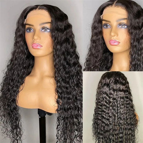 Water Wave Closure Wigs 4x4 Closure Wig Glueless Closure Wig Brazilian Human Hair Wigs
