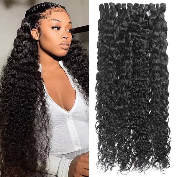 Water Wave Hair 4 Bundles 10A Virgin Hair Peruvian Human Hair Weave