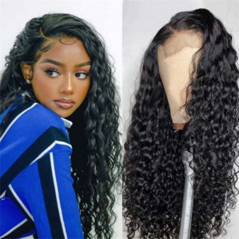 Water Wave Wig 13x4 Lace Frontal Wig HD Transparent Lace Front Wigs 250% Density