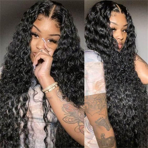 Water Wave Closure Wigs 4x4 Closure Wig Glueless Closure Wig Brazilian Human Hair Wigs
