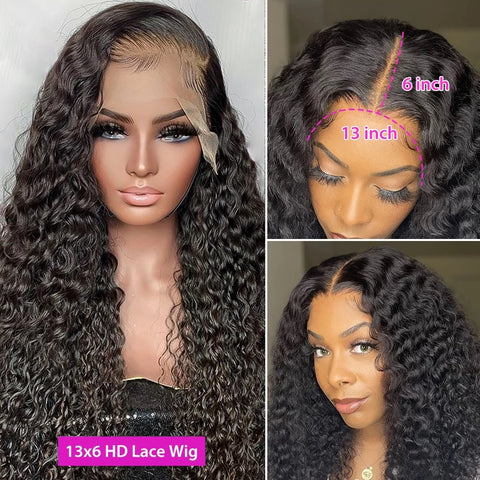 Water Wave Wig 13x4 Lace Front Wigs Wet and Wavy HD 13x6 Human Hair Lace Frontal Wigs